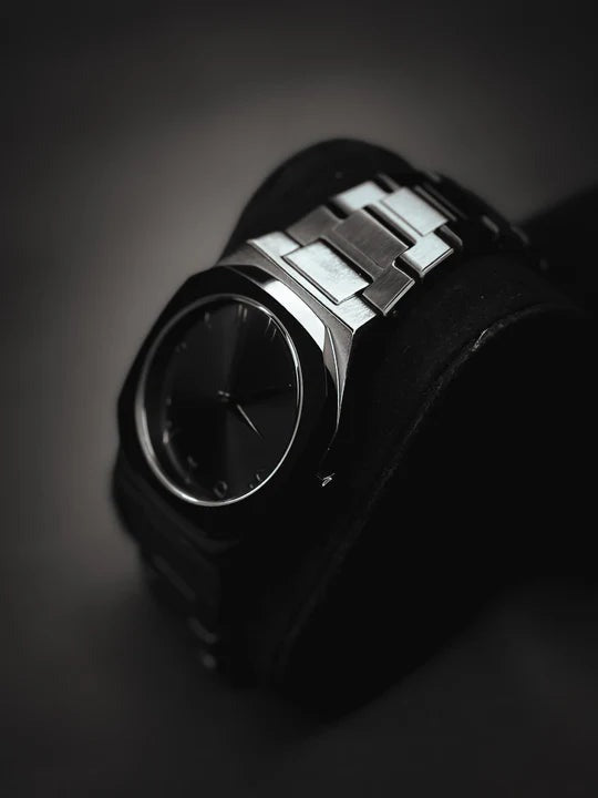 Black Arabic Stainless Steel Aura Watch high weight