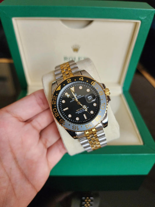 Rolex-Inspired GMT-Master II Watch | Stainless Steel & 18k Gold | Jubilee Bracelet | 40mm 0058