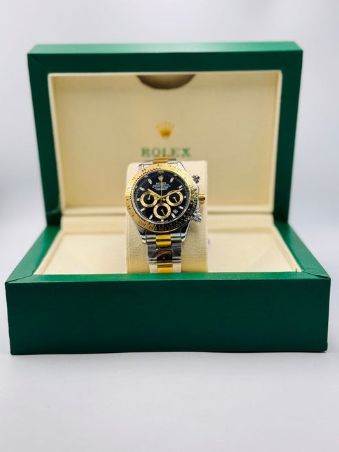 Luxury Two-Tone Gold Rolex-Inspired Men’s Watch | Working Chronograph 0023